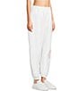 KatieJNYC Dylan Gingham Bow Coordinating Jogger Pants, Color:White - Image 3