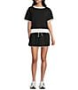 Katydid Contrast Two-Tone Scuba Drawstring Skort - Image 3