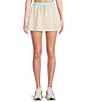 Katydid Contrast Two-Tone Scuba Drawstring Skort - Image 1