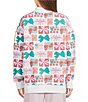 KATYDID Long Sleeve Allover Graphic Presents Oversized Sweatshirt - Image 2