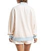 KATYDID Two-Tone Mock Neck Long Sleeve Sweatshirt - Image 2