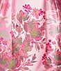 Color:Vivid Berry - Image 4 - Adriana Mikado Floral Print Jewel Neck Sleeveless Pleated Dress
