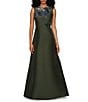 Kay Unger Charlene Taffeta Sleeveless A-Line Gown - Image 1
