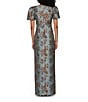 Kay Unger Esmerelda Floral Jacquard Column Gown - Image 2