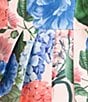 Color:Soft Blush - Image 5 - Floral Mikado Square Neckline Cap Sleeve Midi Dress