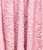 Color:Pink Mauve - Image 6 - Iris Lace Boat Neck Short Sleeve V-Back Belted Midi Dress