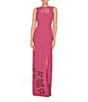 Kay Unger Isobel Laser Cut Crepe Column Gown - Image 1