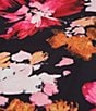 Color:Saffron Black - Image 5 - Nicole Floral Print Organza Square V-Neck Sleeveless Side Slit Gown