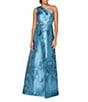 Kay Unger One Shoulder Mikado A-Line Gown - Image 1