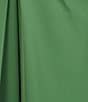Color:Juniper - Image 4 - Prewitt Stretch Crepe Boat Neck Sleeveless Pleated Side Tea Dress