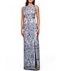 Kay Unger Sleeveless Jacquard Column Gown - Image 1