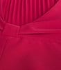Kay Unger Stretch Crepe Chiffon Crew Neck Sleeveless Pleated A-Line Gown, Color:Sangria - Image 4