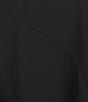 Color:Black - Image 3 - Stretch Crew Neck Sleeveless Fit and Flare Asymmetrical Hem Midi Dress