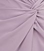 Color:Lavender - Image 4 - Stretch Surplice V-Neck Short Sleeve Walk Thru Jumpsuit Gown