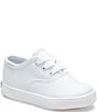 Color:White - Image 1 - Kids' Champion Leather Cap-Toe Sneakers (Infant)