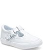 Color:White - Image 1 - Girls' Daphne Flower Detail Sneakers (Toddler)