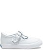 Color:White - Image 2 - Girls' Daphne Flower Detail Sneakers (Toddler)