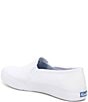 Color:White - Image 3 - Double Decker Canvas Slip-On Sneakers