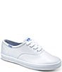 Color:White - Image 1 - Girls' Champion Leather Sneakers (Youth)