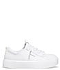 Color:White - Image 2 - Girls' Kickback Jr Washable Leather Sneakers (Toddler)