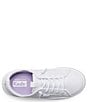 Color:White - Image 4 - Girls' Kickback Washable Leather Sneakers (Youth)