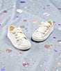Color:Ivory - Image 6 - Girls' Kickstart Jr Celebrations Sparkle Glitter Alternative Closure Sneakers (Toddler)