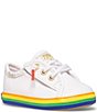 Color:White Rainbow - Image 1 - Girls' Kickstart Rainbow Sneaker Crib Shoes (Infant)