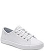 Color:White - Image 1 - Girls' Kickstart Leather Lace-Up Sneakers (Toddler)