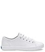 Color:White - Image 2 - Girls' Kickstart Leather Lace-Up Sneakers (Toddler)