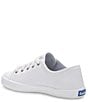 Color:White - Image 3 - Girls' Kickstart Leather Lace-Up Sneakers (Toddler)
