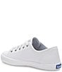 Color:White - Image 3 - Girls' Kickstart Leather Lace-Up Sneakers (Youth)