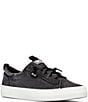 Color:Black - Image 1 - Kickback Canvas Laced Slip-On Sneakers