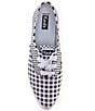 Color:Black - Image 5 - Point Gingham Print Lace Up Sneakers