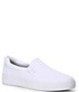 Color:White - Image 1 - Pursuit Canvas Slip-On Retro Sneakers