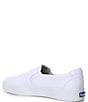 Color:White - Image 3 - Pursuit Canvas Slip-On Retro Sneakers