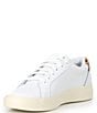 Color:White - Image 4 - Pursuit Leather Leopard Print Heel Detail Sneakers