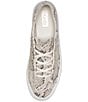 Color:Light Beige - Image 3 - Remi Snake Print Leather Hidden Wedge Sneakers