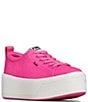 Color:Bright Pink - Image 1 - Skyler Canvas Platform Sneakers