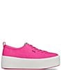 Color:Bright Pink - Image 2 - Skyler Canvas Platform Sneakers