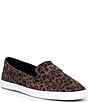 Keds Square Toe Leopard Print Suede Loafers - Image 1