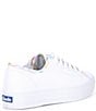 Color:White/Multi - Image 2 - Triple Kick Plaid Trim Lace Up Sneakers