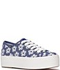 Keds Triple Up Daisy Embroidered Chambray Platform Sneakers - Image 1