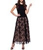 Kelly Grace Boat Neck Two Tone Lace Maxi Dress - Image 1