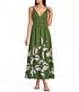 Kelly Grace Sleeveless Printed Midi Dress - Image 1