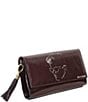 Kelly-Tooke Breckin Patent Calfskin Leather Etched Face Side Tassel Crossbody Bag, Color:Berry - Image 3