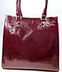 Color:Berry - Image 2 - Gina Berry Leather Shopper Tote Bag