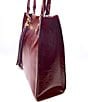 Color:Berry - Image 4 - Gina Berry Leather Shopper Tote Bag