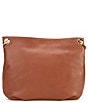 Color:Cognac - Image 2 - Harley Tassel Hobo Leather Snap Shoulder Bag