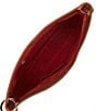 Color:Cognac - Image 4 - Harley Tassel Hobo Leather Snap Shoulder Bag