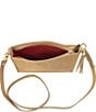 Color:Natural - Image 3 - Leather Tassel Crossbody Clutch Bag